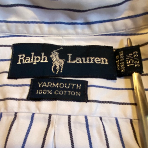 Men’s Ralph Lauren Yarmouth 100% cotton dress shirt. 32/33 Neck-15.5 - Picture 7 of 8